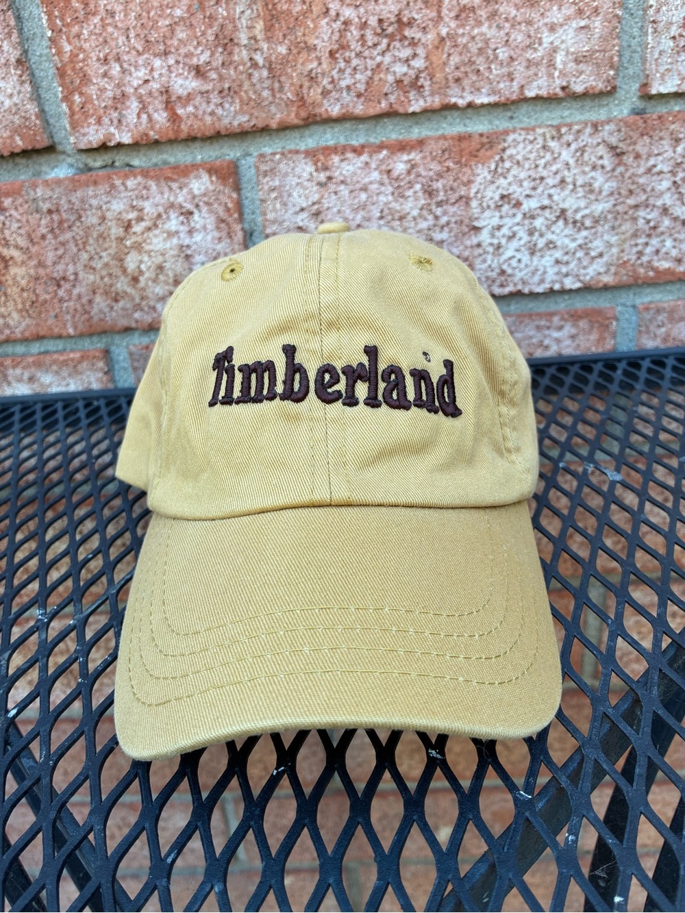 Timberland Yellow-Tan Embroidered Logo Baseball Cap